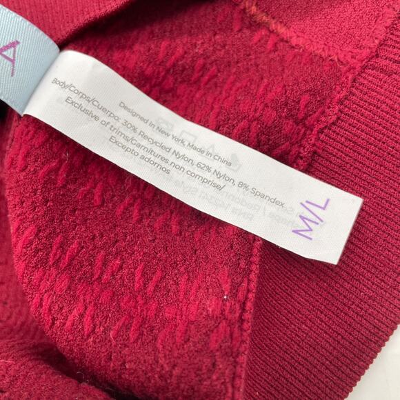 Adore Me Red Ribbed Seamless Low Support Sports Bra Size M-L - Picture 4 of 5